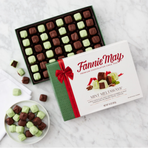 Fannie May, Milk Chocolate Candy, Mint Meltaways, Gifts for Mom, 14 oz Gift Box @ Amazon