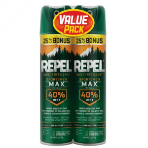 Repel Insect Repellent Sportsmen Max Formula 40% DEET Aerosol Value Pack @ Walmart