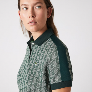50% Off Women's Regular Fit Contrast Collar Monogram Print Polo Shirt @ Lacoste Canada
