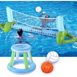 JOYIN Inflatable Pool Volleyball Set @ Amazon