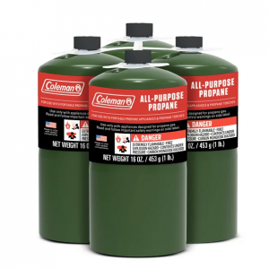 Coleman All Purpose Propane Gas Cylinder 16 oz, 4-Pack @ Walmart