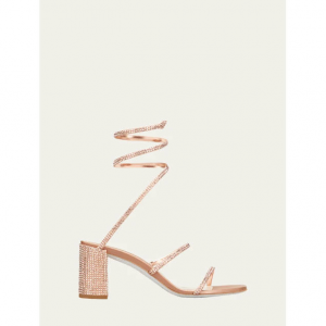 RENE CAOVILLA Cleo 85mm Snake-Wrap 凉鞋