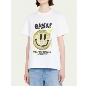 GANNI Crewneck Smiley T恤