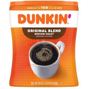 Dunkin' Original Blend Medium Roast Ground Coffee, 30 Ounce @ Amazon