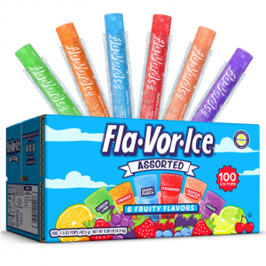 Fla-Vor-Ice Popsicle Variety Pack of 1.5 Oz Freezer Bars, Assorted Flavors, 100 Count @ Amazon