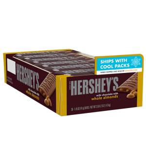 HERSHEY'S Milk Chocolate with Whole Almonds Treats, 1.45 oz (36 Count) @ Amazon 