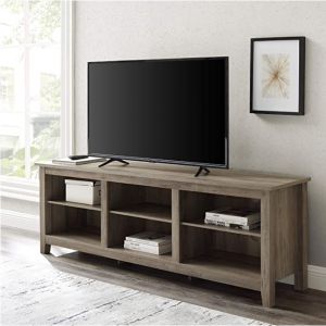 Walker Edison Wren Classic 6 Cubby TV Stand for TVs up to 80 Inches, 70 Inch, Grey Wash @ Amazon
