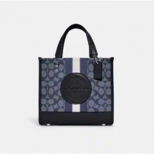 Coach Dempsey Tote 22 In Signature Jacquard With Stripe And Coach Patch Sale @ Coach Outlet