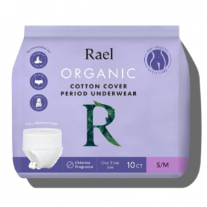 Rael Disposable Underwear for Women, Organic Cotton Cover, Unscented (Size S-M, 10 Count) @ Amazon