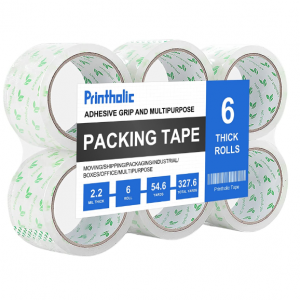 Printholic Packing Tape 6 Rolls Heavy Duty Shipping Packaging Tape @ Amazon