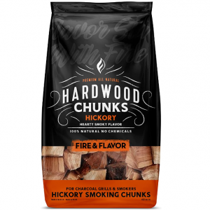 Fire & Flavor Hickory Wood Chunks for Smoking and Grilling, Red @ Amazon