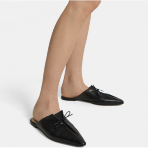 50% Off Pleated Mule in Leather @ Theory Outlet