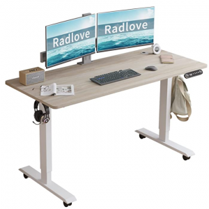 Radlove Electric Standing Desk (Light Oak, 48 x 24'') @ Amazon