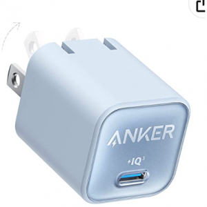 Amazon.com - Anker USB C GaN 30W PIQ 3.0可折疊 快速充電頭 8折