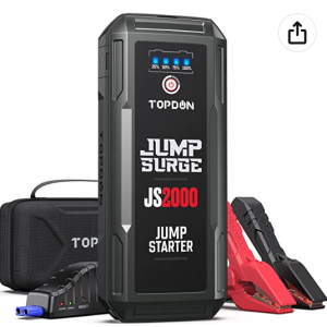 $50 off Car Battery Charger, TOPDON 2000A Peak Battery Jump Starter @Amazon