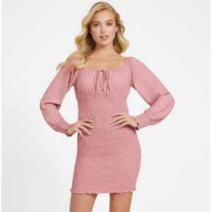 64% Off Molly Smocked Mini Dress @ GUESS FACTORY