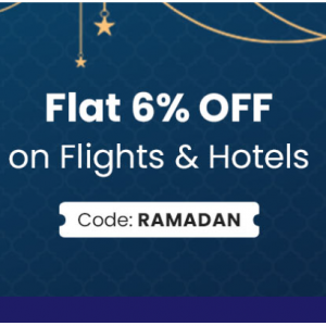 6% off flights & hotels @Rehlat