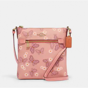 Coach Mini Rowan File Bag With Lovely Butterfly Print