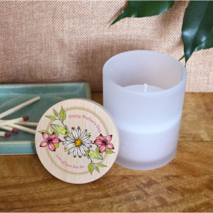 Personalised Mother's Day Candle Bamboo Lid Glass Jar