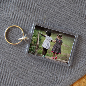 Personalised Medium Rectangular Plastic Photo Keyring