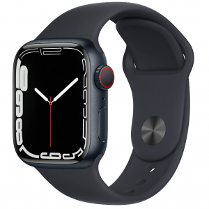 Apple Watch Series 7 [GPS + Cellular 41mm] Smart Watch w/ Midnight Aluminum Case with Sport Band