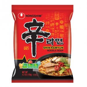 Nongshim Shin Ramyun Spicy Beef Ramen Noodle Soup Pack, 4.02oz X 10 Count @ Walmart