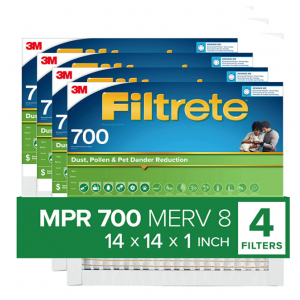Filtrete 14x14x1 AC Furnace Air Filter, 4-Pack @ Amazon