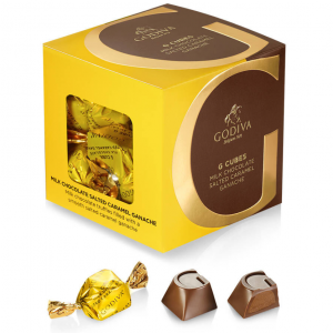 Milk Chocolate Salted Caramel G Cube Box, 22 pcs.