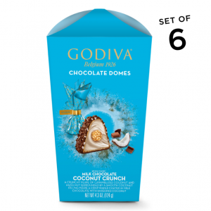 Milk Chocolate Coconut Crunch Domes, Set of 6, 4.3 oz each