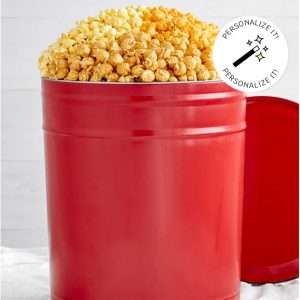 Simply Red Popcorn Tins 6 1/2 Gallon Popcorn Tin 3-Flavor