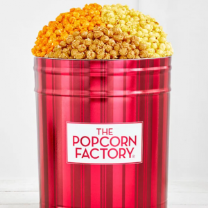 TPF Retro Popcorn Tins 6 1/2 Gallon Popcorn Tin 3-Flavor