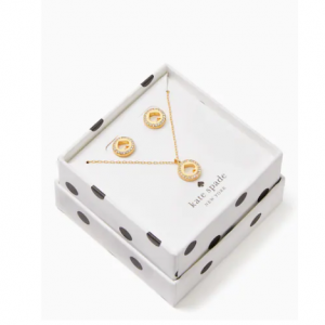 Kate Spade Surprise Spot The Spade Pendant And Studs Boxed Set