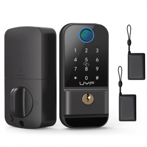 Keyless Entry Door Lock, UYF Fingerprint Door Locks with Keypads @ Amazon