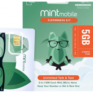 Mint Mobile 3 Month 5GB/mo Plan SIM Kit for $45 + free $15 Target gift card @Target