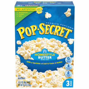 Pop Secret Microwave Popcorn, Homestyle Butter Flavor, 3.2 Oz Sharing Bags, 3 Ct @ Amazon
