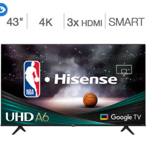 Costco - Hisense A65H 4K 43" 智能電視，現價$149.99