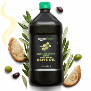 Amazon Fresh Mediterranean Blend Extra Virgin Olive Oil, 2QT (2L)