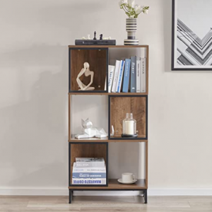 EAST OAK Bookshelf 3-Tier Bookshelves Wood Storage Shelves @ Amazon