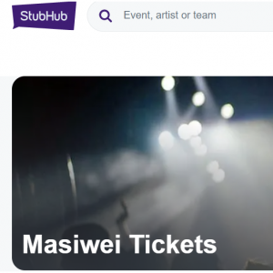 Masiwei Tickets from $58 @Stubhub