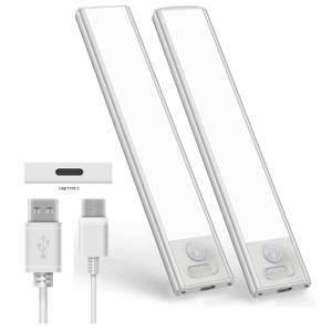 FUNXFUN Motion Sensor Under Counter Closet Lighting with 30 LEDs Wireless USB Rechargeable @Amazon