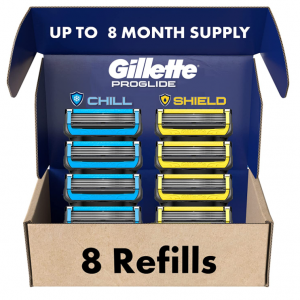 Gillette Mens Razor Blade Refills, 8 Count (Pack of 1) @ Amazon