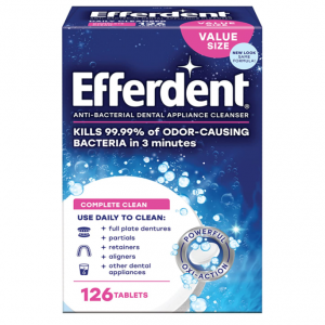 Efferdent 假牙牙套抗菌清洁泡腾片 126片 @ Amazon