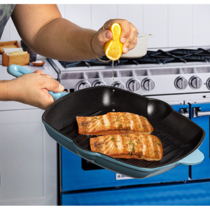 Country Living Enameled Cast Iron Square Griddle Grill Pan with Ridges @ Amazon