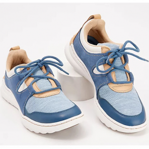 Clarks Collection Leather Sneakers - Teagan Lace Sale @ QVC