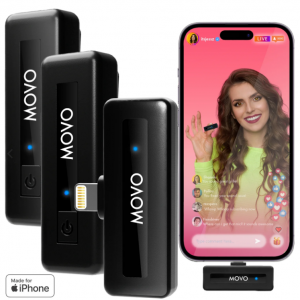 Wireless-MINI-DI-DUO  Lightning Microphone for iPhone for $59.95 @Movo Photo