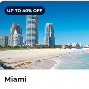 PriceLine - 机票+酒店套餐特价，低至6折，迈阿密、坎昆等一众胜地都有