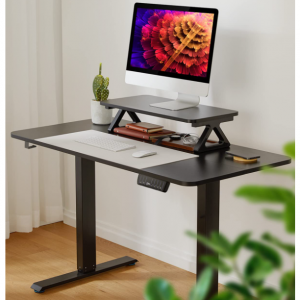 Marsail Electric Standing Desk with Monitor Stand, Adjustable Sit Stand Desk with 28"-47" Lifting