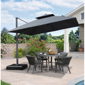 PURPLE LEAF Double Top 10 / 11 / 12 / 9 x 12 ft Square Outdoor Standing Umbrella