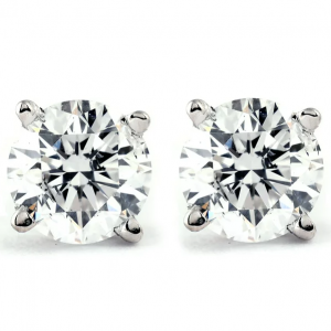 Pompeii3 1/4 Carat Genuine Diamond Stud Earrings in 14k White Gold (I2-I3 Clarity, IJ Color)