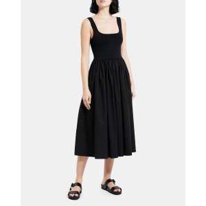 40% Off Gathered Sleeveless Dress in Stretch Knit Sale @ Theory Outlet